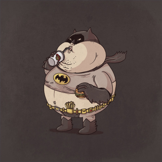 Illustration for article titled Morbidly obese versions of iconic pop culture characters by Alex Solis